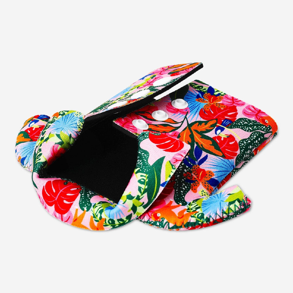 Thermal bag for cup with tropical print