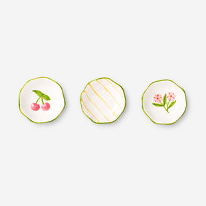 Ceramic bowls with spring designs - 3 pcs