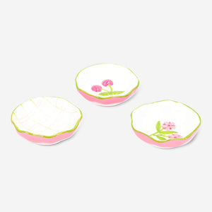 Ceramic bowls with spring designs - 3 pcs