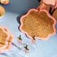 Woven cattail placemat with scalloped edge - 37 cm