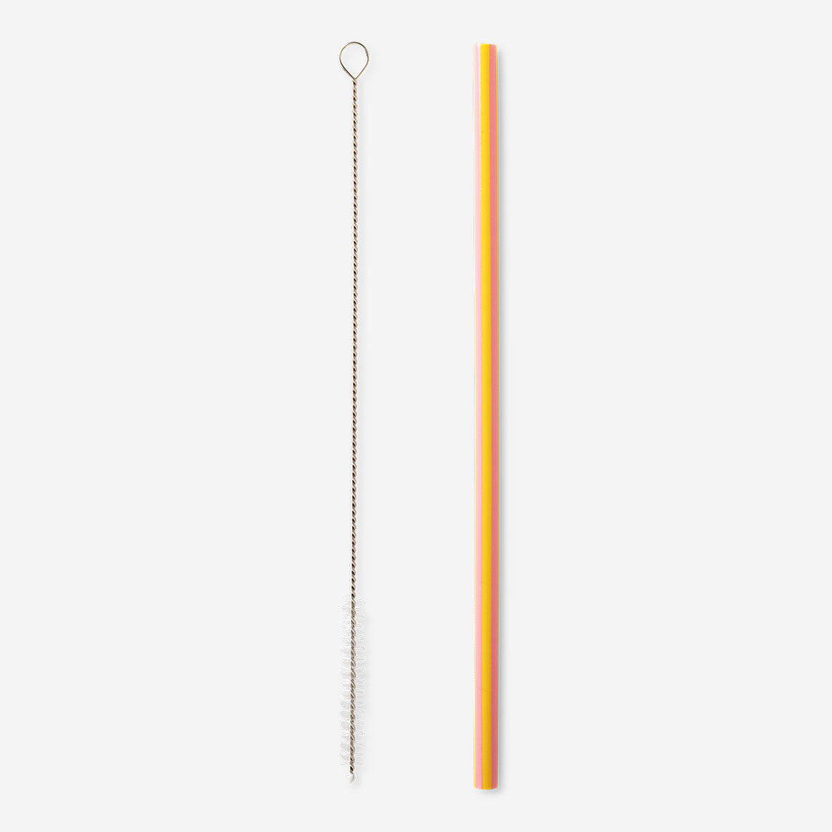 Reusable striped straws - 8 pcs