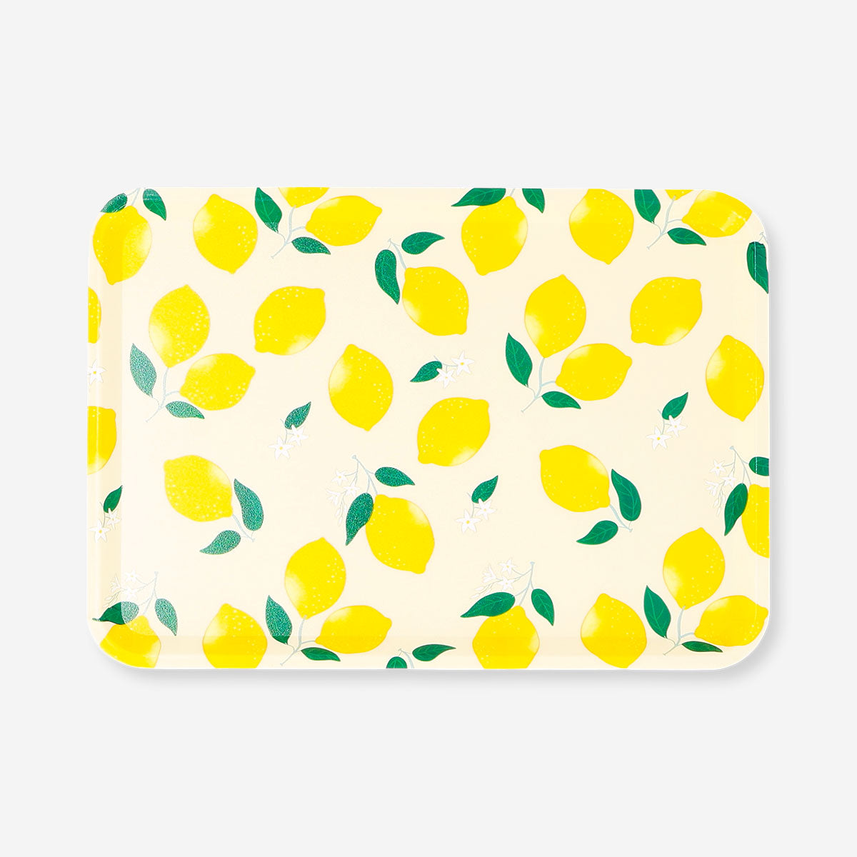 Decorative tray with lemon print - 22x31 cm