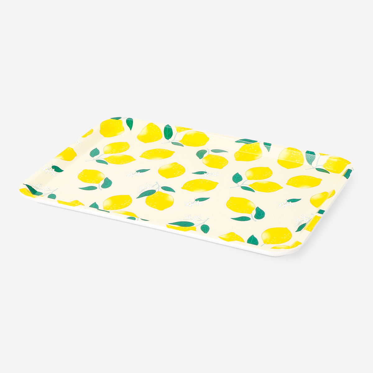 Decorative tray with lemon print - 22x31 cm