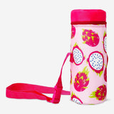 Cylindrical cooler bag with dragonfruit print - 9x30 cm
