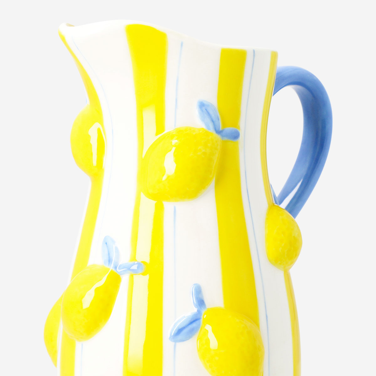 Ceramic jug with embossed lemons - 1.2 L