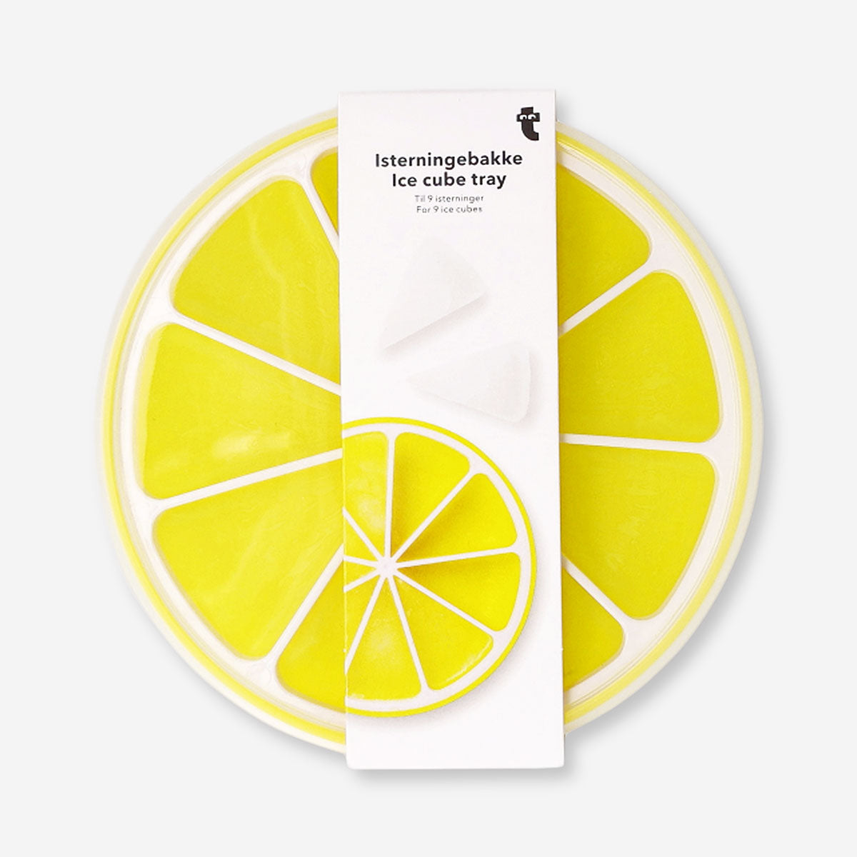Lemon shaped ice cube tray with lid 