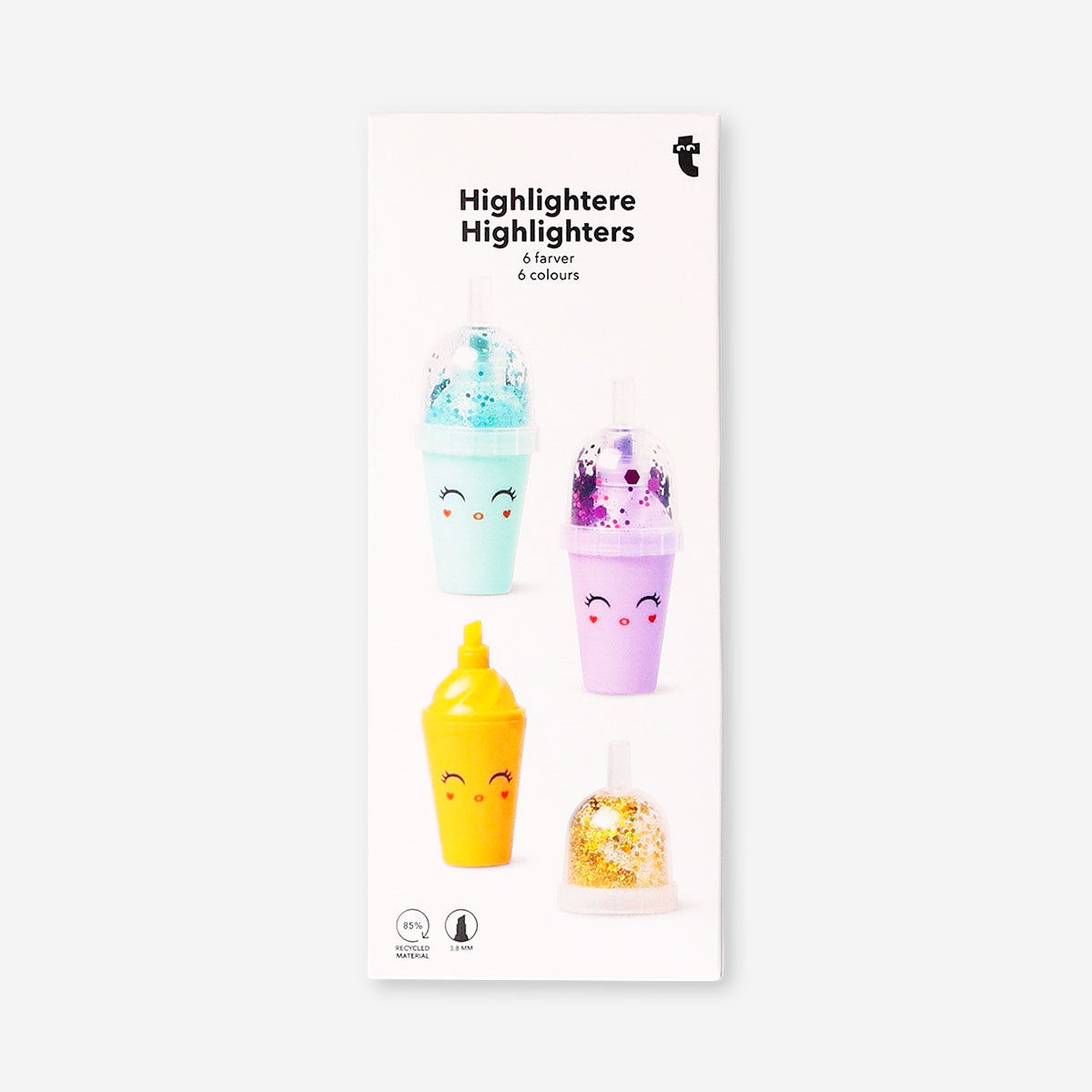 6'lı Milkshake Şeklinde Fosforlu Kalem