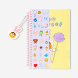 A5 monster candy notebook with charm