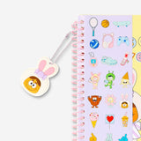 A5 monster candy notebook with charm