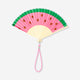 Foldable bamboo fan with strap - Watermelon print