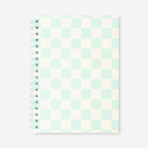 Yeşil Kareli Spiralli B5 Defter