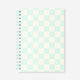 B5 lined notebook with green chequered cover