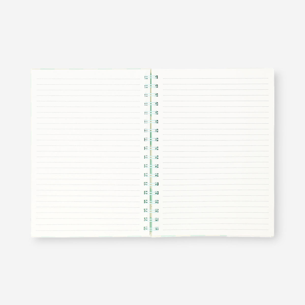 B5 lined notebook with green chequered cover