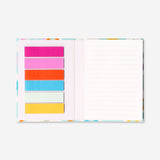 Floral notebook with page markers 