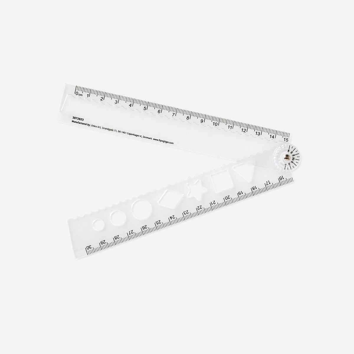 Transparent foldable ruler 