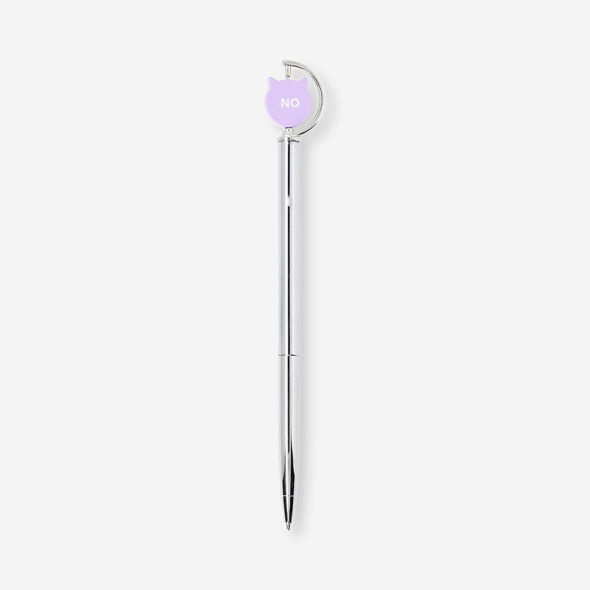 Ballpoint pen - Spinning metal top with text