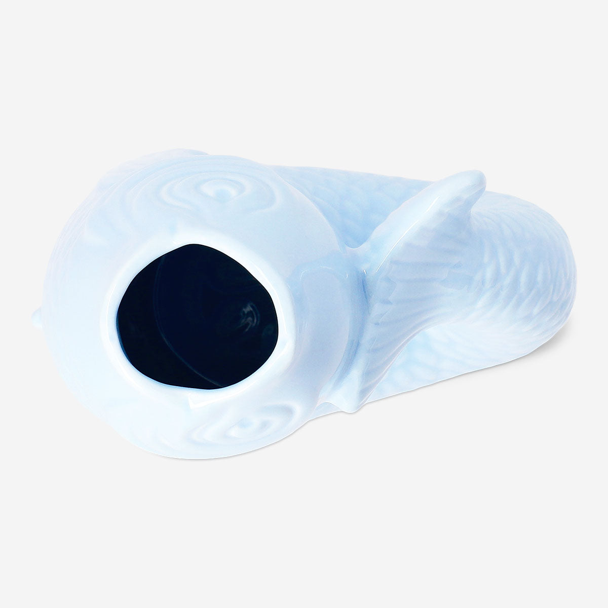 Light blue fish vase - 21 cm