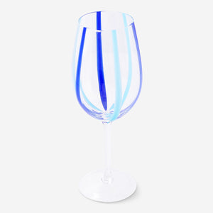 Mavi Çizgili Cam Kadeh 450 ml