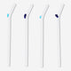 Glass straws with fish and seashell decorations - 4 pcs