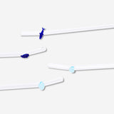 Glass straws with fish and seashell decorations - 4 pcs