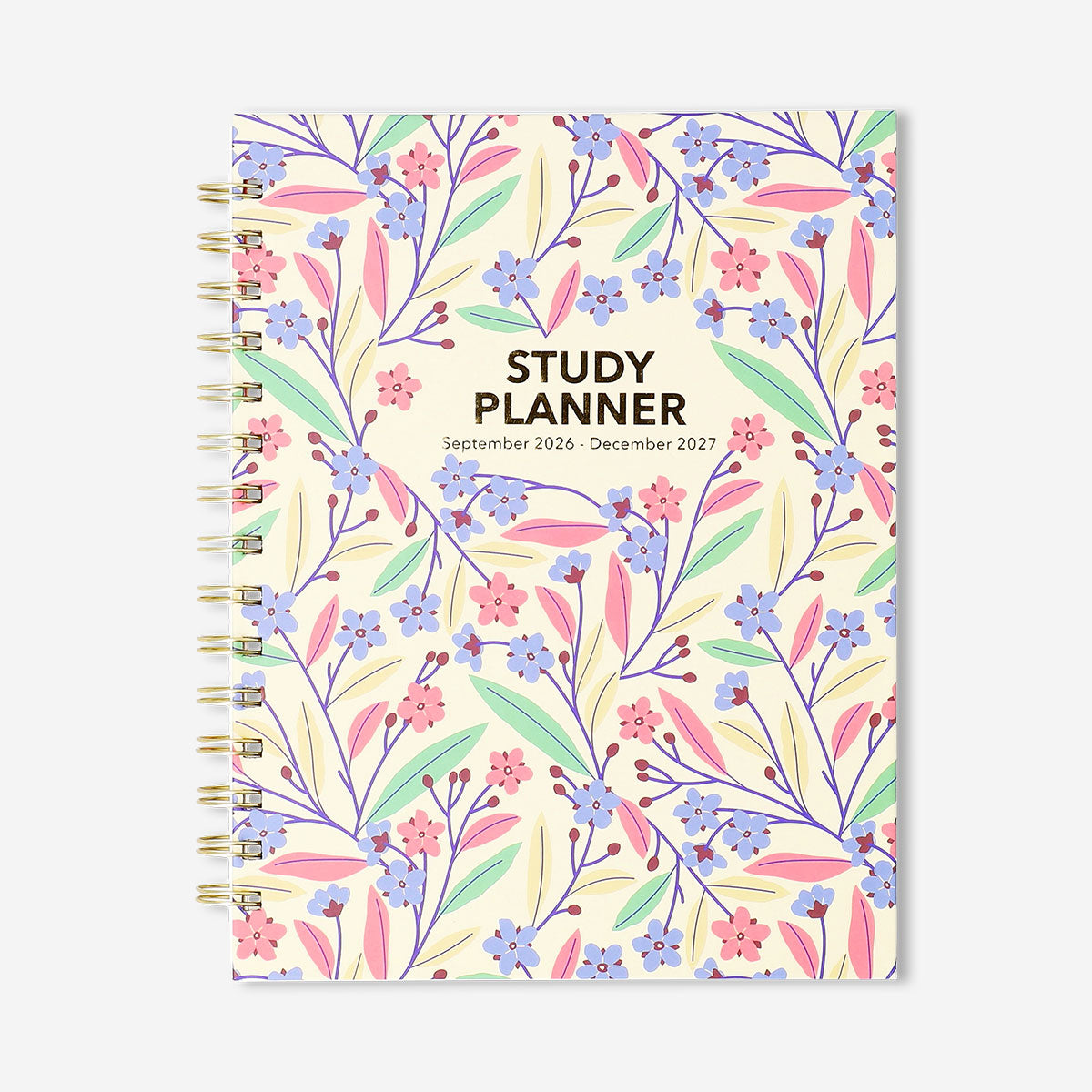 Çiçek Desenli Spiralli Planlayıcı Defter