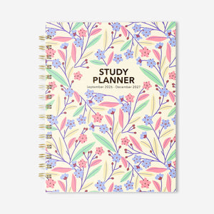 Çiçek Desenli Spiralli Planlayıcı Defter