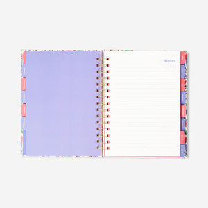 Çiçek Desenli Spiralli Planlayıcı Defter