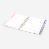 Çiçek Desenli Spiralli Planlayıcı Defter