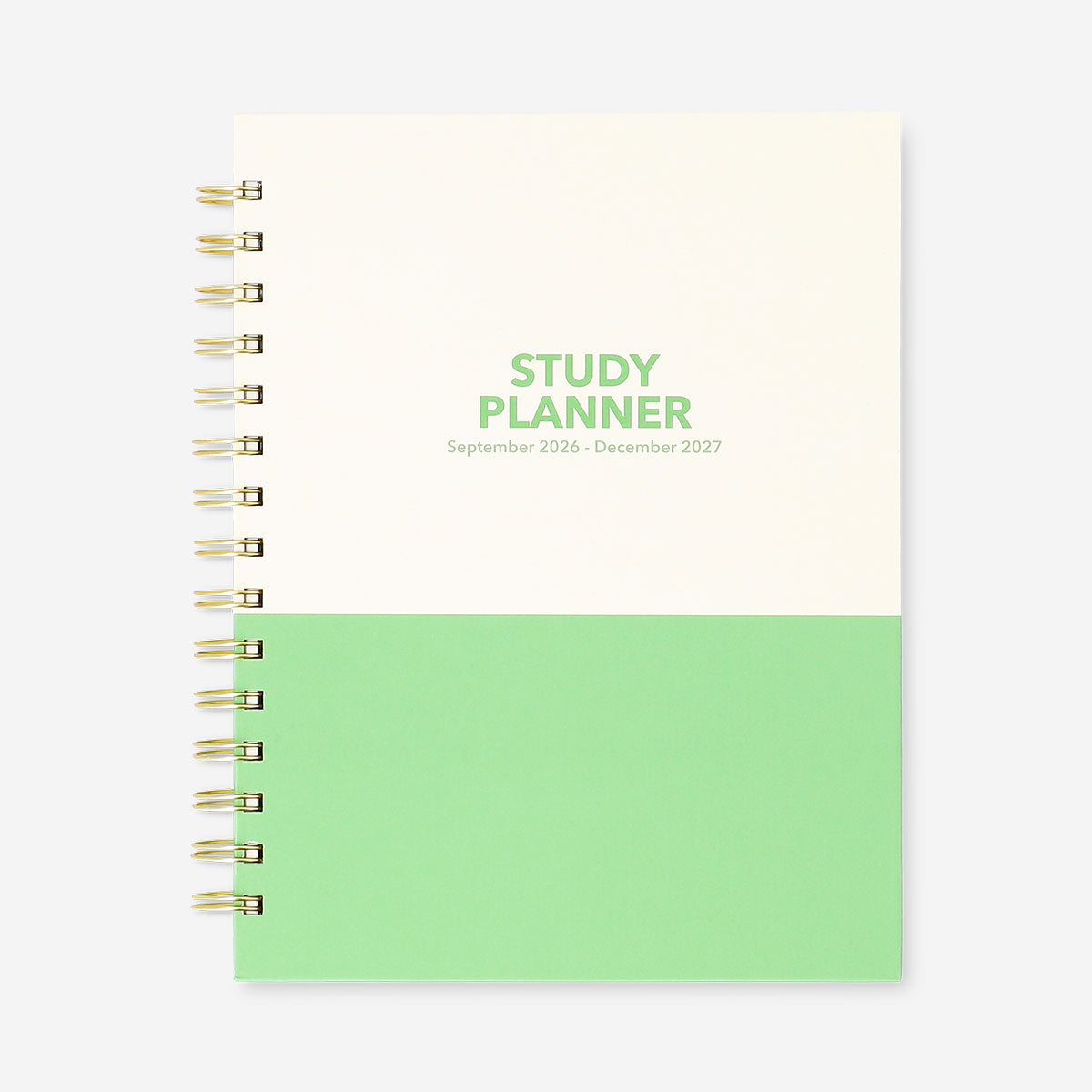 Green study planner 2026-2027 - English