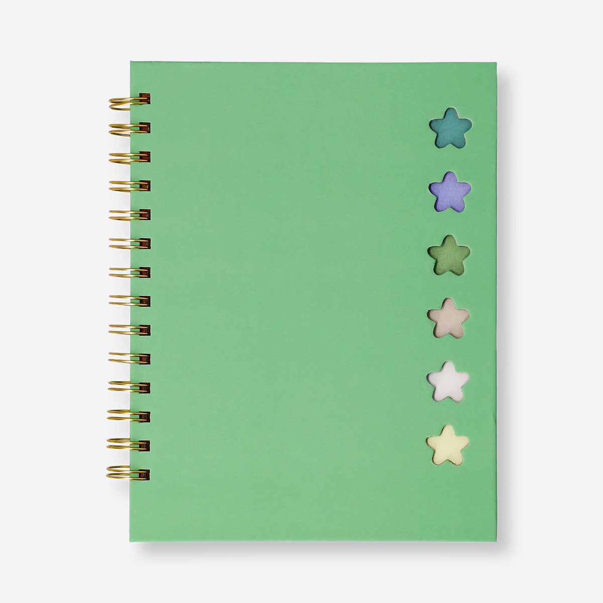Yeşil Spiralli Kalemli Not Kağıtlı Defter