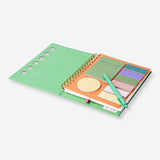 Yeşil Spiralli Kalemli Not Kağıtlı Defter