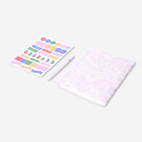 Çiçek Desenli Kalemli Stickerlı Defter