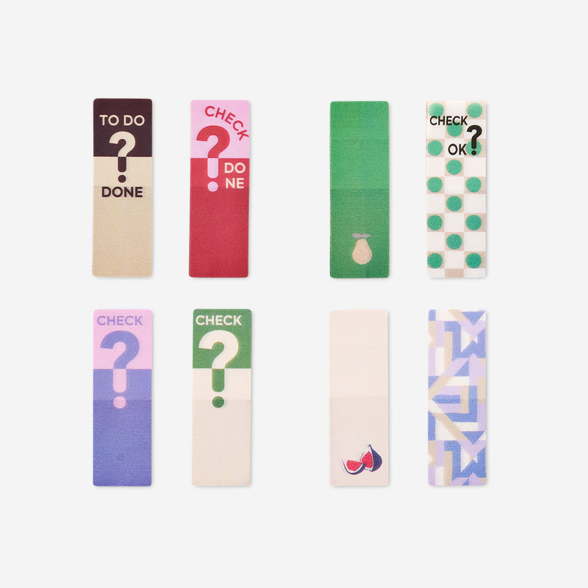 Tab dividers with fun prints and pull-off mechanism - 8 pcs