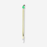 Everlasting pencil - Gold with green pear topper