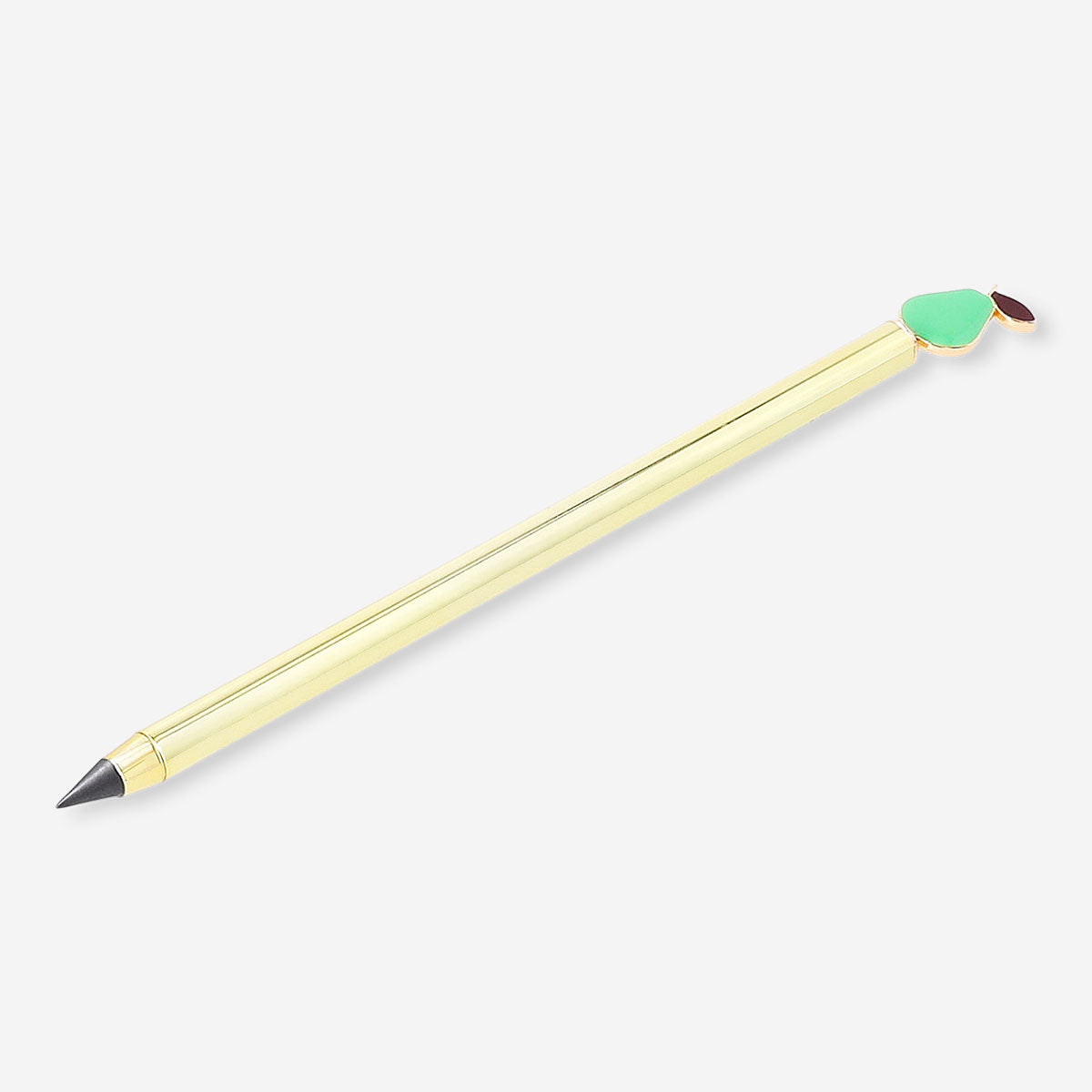 Everlasting pencil - Gold with green pear topper