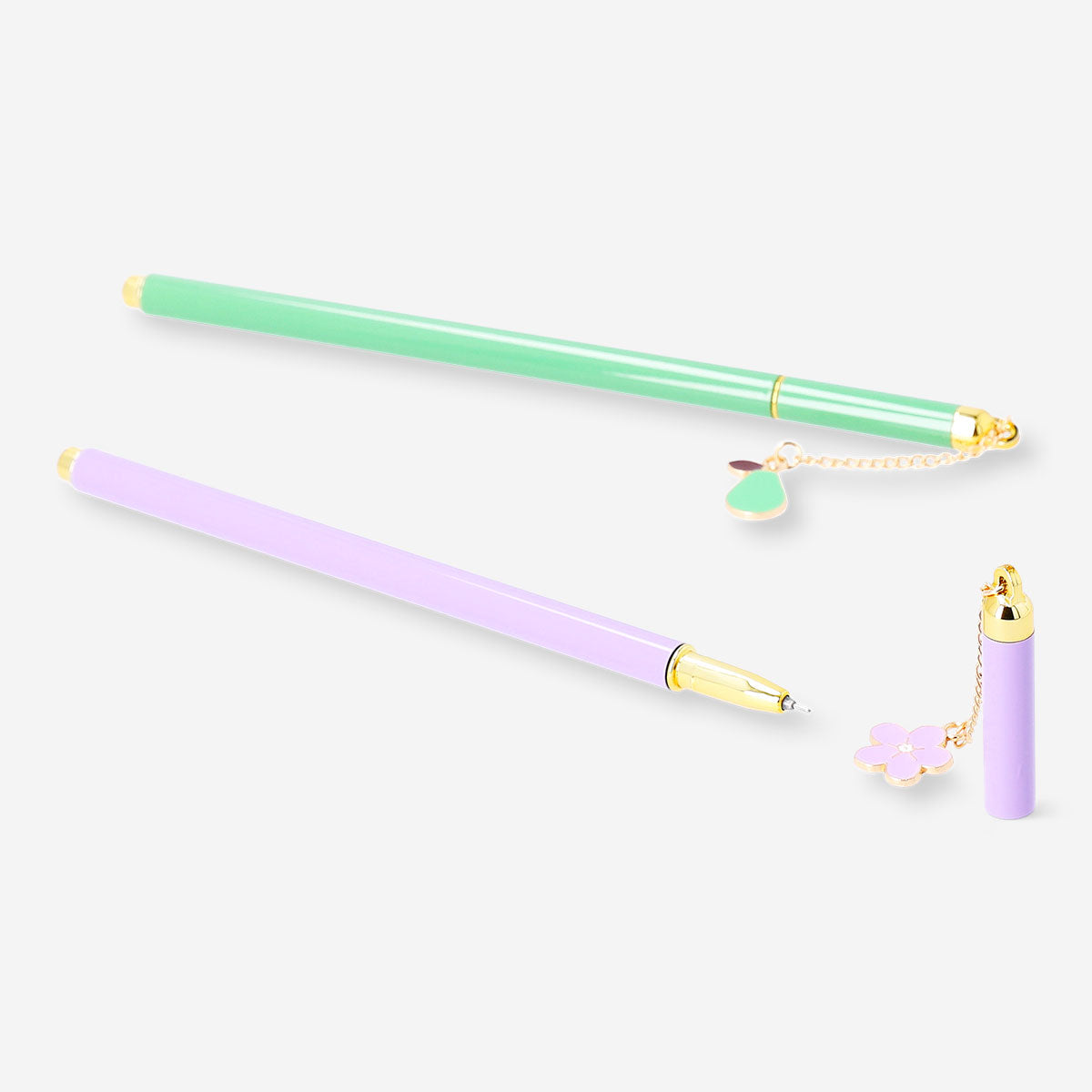 Ballpoint pens with charms - 2 pcs 