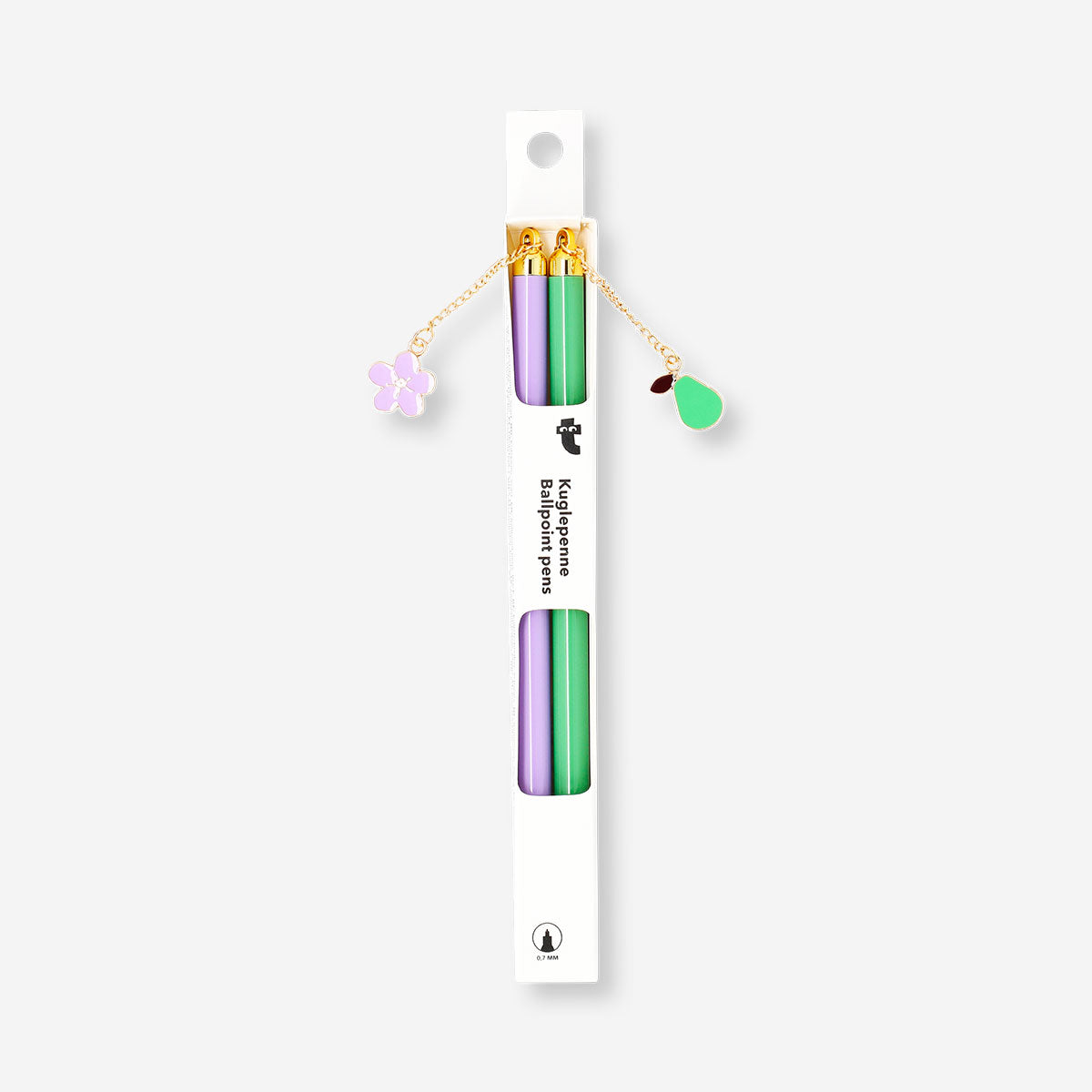 Ballpoint pens with charms - 2 pcs 