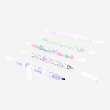 Dual-tip pens with gel ink and highlighters - 4 pcs