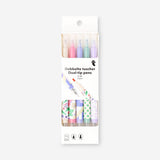 Dual-tip pens with gel ink and highlighters - 4 pcs
