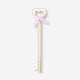 Ballpoint pen - Gold key design with bow 