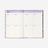 Mor Çiçekli A5 Çalışma Planlayıcı Defter
