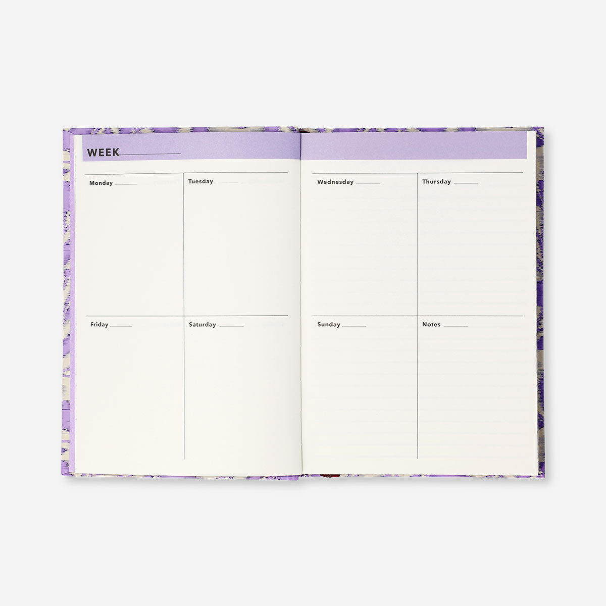 Mor Çiçekli A5 Çalışma Planlayıcı Defter