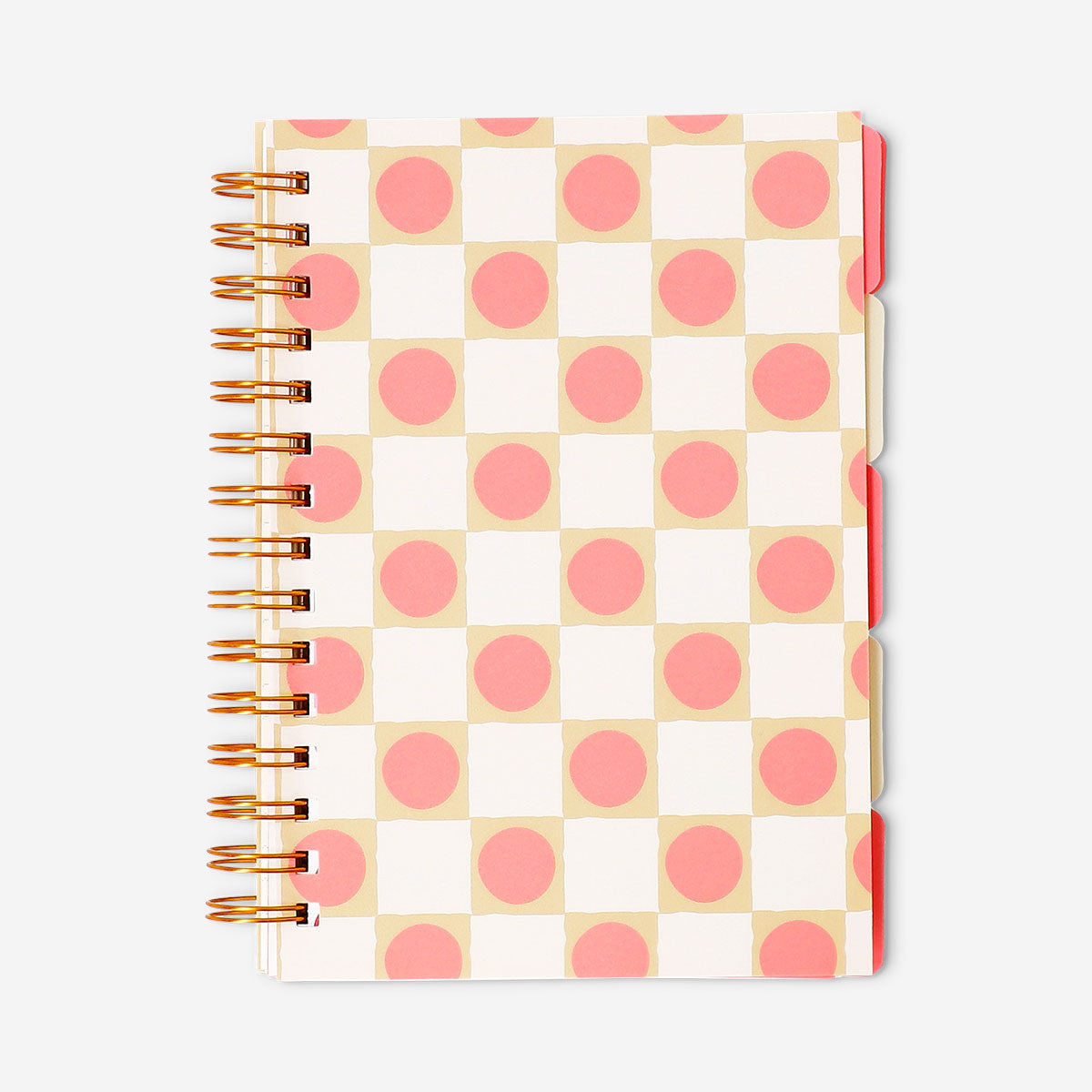 Pembe Puantiyeli Spiralli A5 Defter