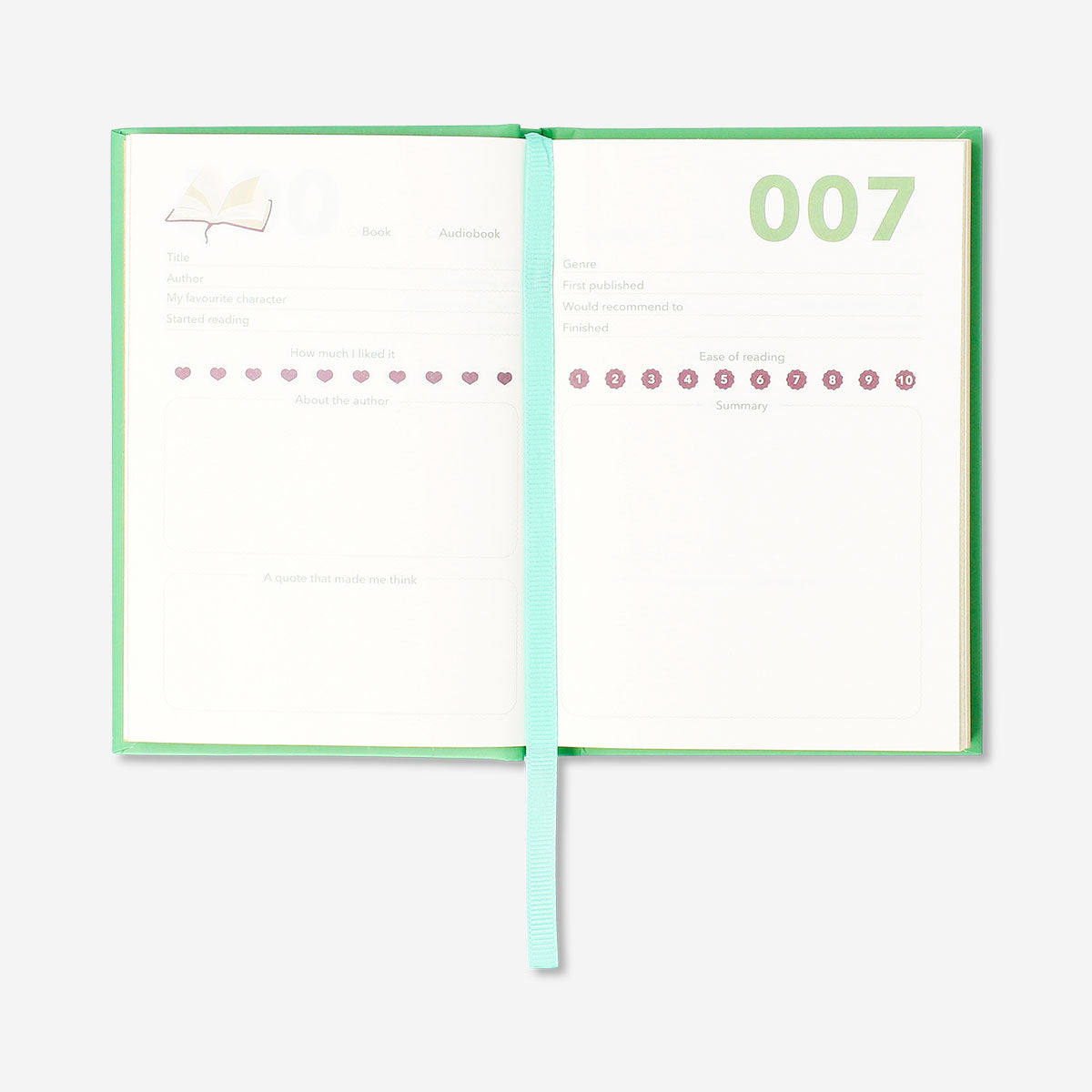 Yeşil A6 100 Kitap Günlüğü