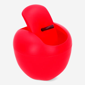 Red apple push bin
