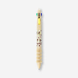 Multi coloured ballpoint pen with erasable ink