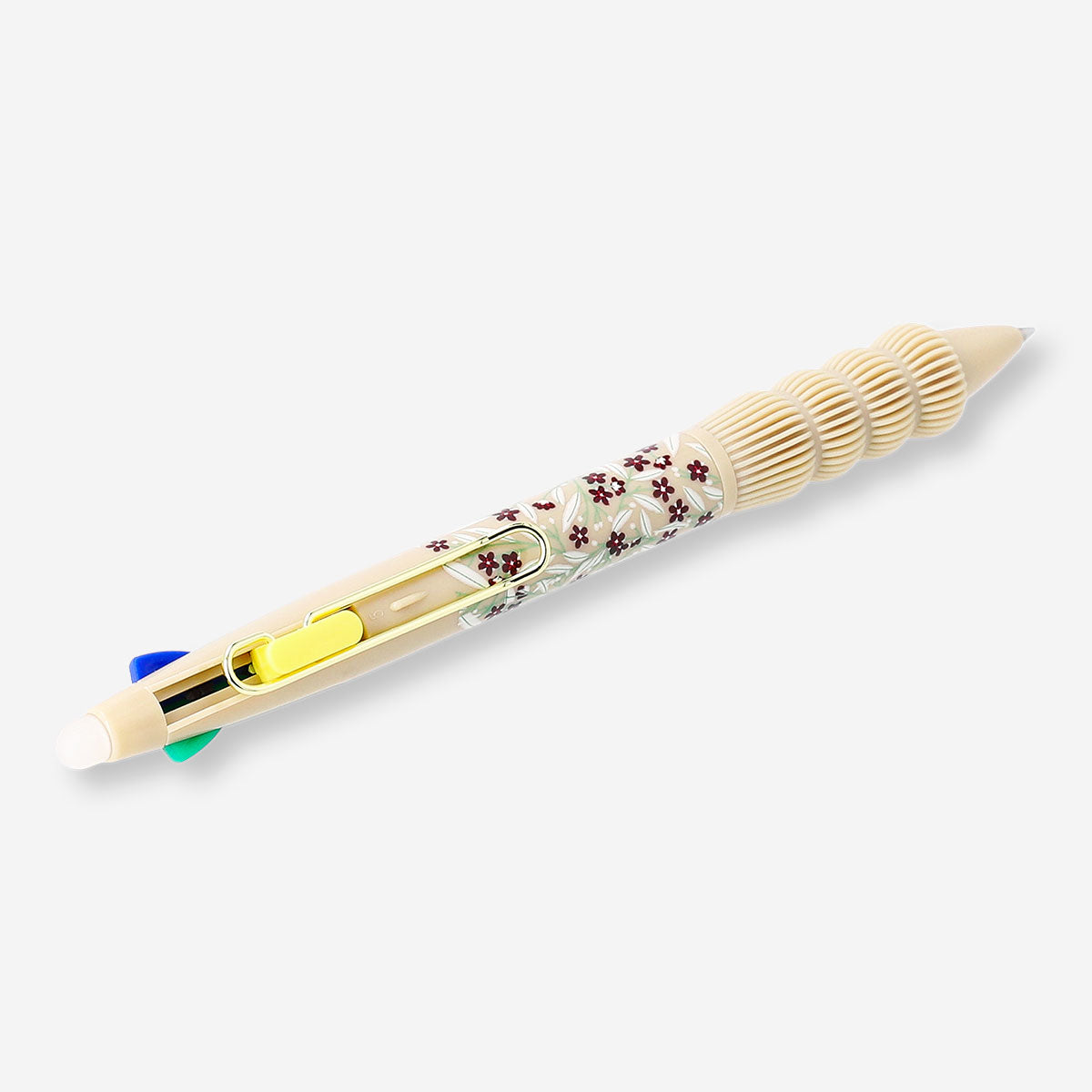 Multi coloured ballpoint pen with erasable ink
