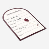 Magnetic weekly planner board with marker