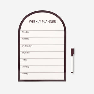 Magnetic weekly planner board with marker