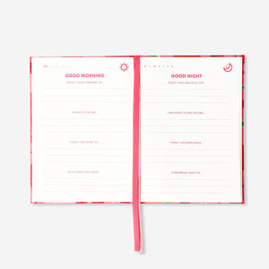 Red floral gratitude journal - English
